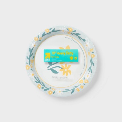 Disposable Plates - 24ct - Floral Border - 10" - up&up