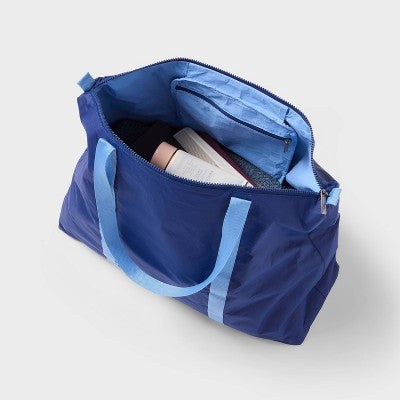 14" Americana Packable Tote Bag - Open Story Blue