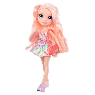 Rainbow High My Fashion Style Bella, Pink 11" Fashion Doll with Statement Outfit, Stylish Handbag: Articulated Creativity Doll, Wavy Pink Hair