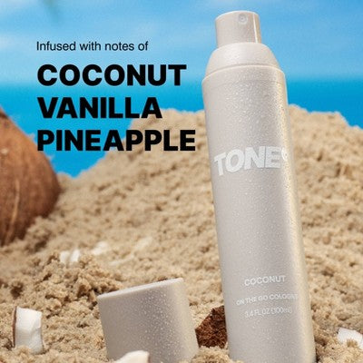 TONE by AMP On-The-Go Cologne & Body Mist - Travel Size - Coconut - 100ml