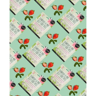 Oh K! Strawberry & Mint Jelly Foot Peel with Strawberry - 1.35 fl oz