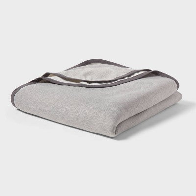 Full/Queen Sweatshirt Blanket Dark Gray - Room Essentials