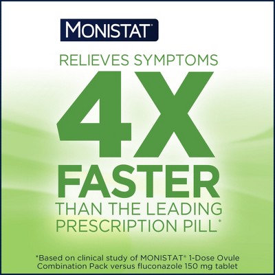 Monistat 3-Dose Yeast Infection Treatment 3 Ovule Inserts & External Itch Cream - 3ct