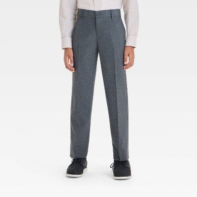 Boys' Regular Fit Suit Pants - Cat & Jack Gray 16