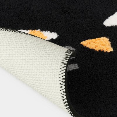 19"x21" Halloween Cat Face Bath Rug Black - Hyde and EEK! Boutique