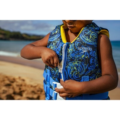 Speedo Kids' PFD Life Jacket Vest - Sunshine Yellow Shaka Tee