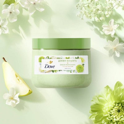Dove Beauty Garden Tea Party Body Scrub - English Pear Blossom - Limited Edition - 15oz