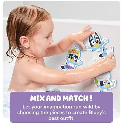 Bluey Tomy Toomies Bath Puzzle with Net Storage Bag - 8pc