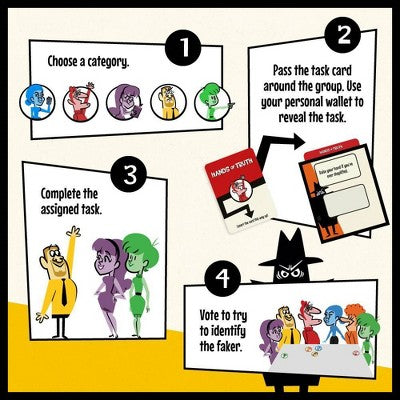 Wilder Games Jackbox: Fakin' It Card Game: Creative Thinking Party Game for 2-6 Players, Includes Cards & Tokens