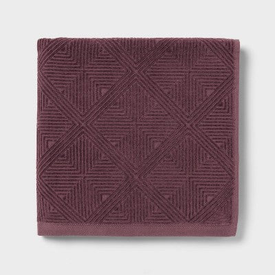 2pc Luxe Lattice Bath Towel Mauve - Threshold