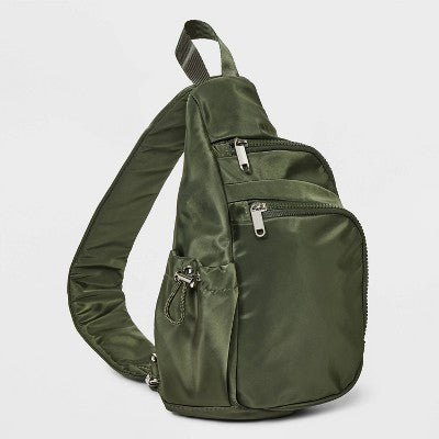 Flap Sling Crossbody Bag - Wild Fable Green