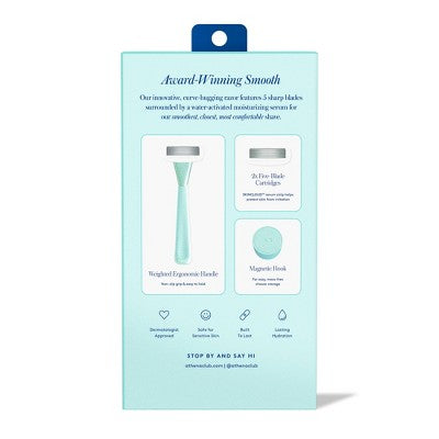 Athena Women's 5 Blade Reusable Razor Kit - Mint