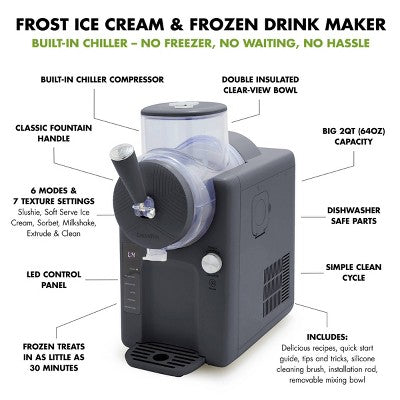 GreenPan Frost Ice Cream and Frozen Drink Maker Licorice (LOCAL PICKUP ONLY)