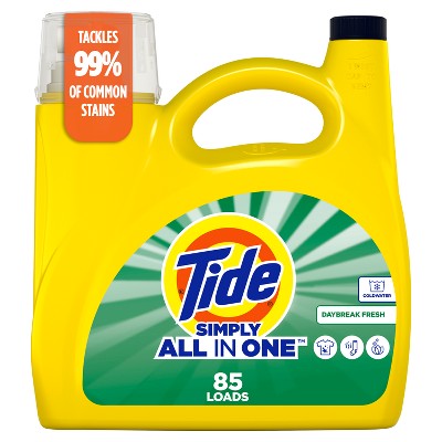 Tide Simply Daybreak Fresh Liquid Laundry Detergent 85 Loads - 107 fl oz