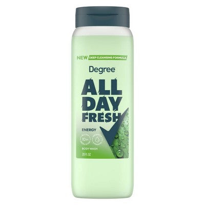 Degree All Day Fresh Body Wash - Energy - 20 fl oz: Gel, Paraben-Free, Deodorizing, Normal to Dry Skin