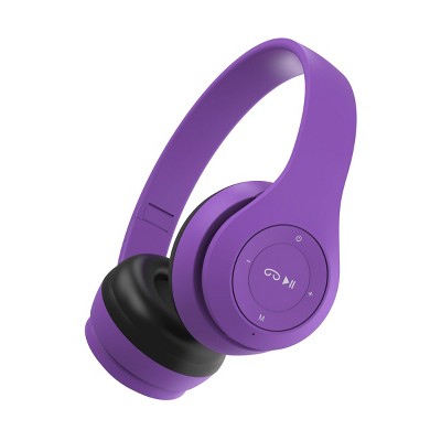 GEMS Over the Ear Wireless Headphones - Purple: Built-In Microphone, Micro USB Connection