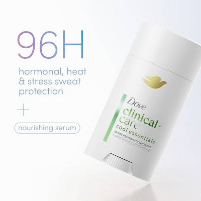 Dove Beauty Clinical 96-Hour Protection Antiperspirant & Deodorant Stick - Cool Essentials - 2.6oz