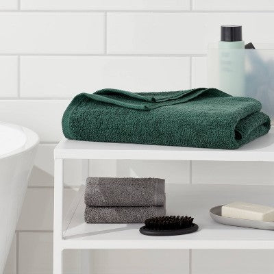 Everyday Bath Towel Dark Green - Room Essentials