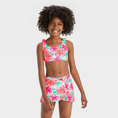 Girls' Shady Days Bikini Skirt Set - Cat & Jack M
