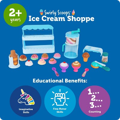 Learning Resources Swirly Scoops Ice Cream Shoppe: Baby & Toddler Learning Toy, 2-Year-Old Gifts, 31 Pieces