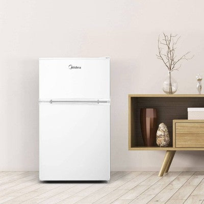 Midea 3.1 cu ft Compact Freestanding Mini Refrigerator White MERM31D2AWW: Energy Star, Reversible Door, Dorm Fridge (LOCAL PICKUP ONLY)