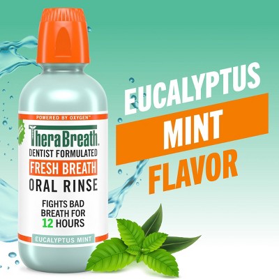 TheraBreath Fresh Breath Mouthwash - Eucalyptus Mint - 16 fl oz: Paraben-Free, Phthalate-Free, Formaldehyde-Free