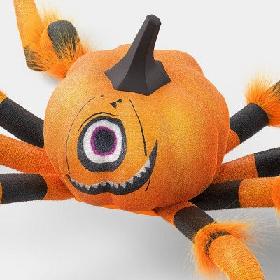 20" Medium Spider Pumpkin Head Eyeball with Orange and Black Legs Halloween Decorative Prop - Hyde and EEK! Boutique