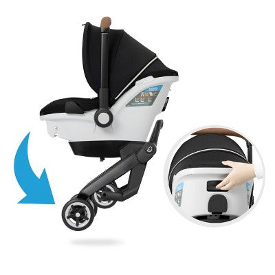 Evenflo Gold Shyft DualRide Infant Car Seat and Stroller with Storage Bag & Canopy - Onyx Black (LOCAL PICKUP ONLY)