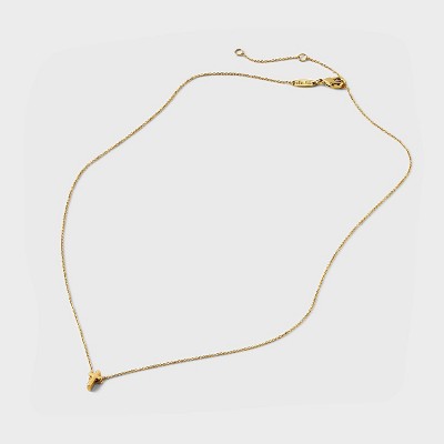 Tiny Tags 14K Gold Ion Plated Cross Chain Necklace - Gold