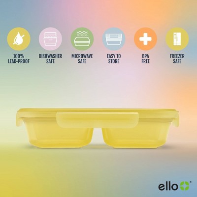 Ello 8pc Snap and Nest Snack Divided Food Storage Containers Multicolor Pastels