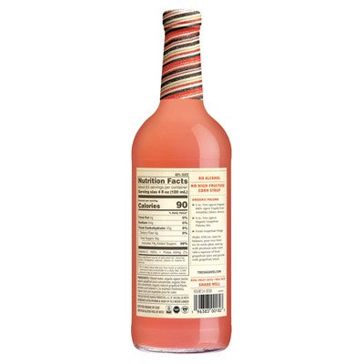 Tres Agaves Organic Grapefruit Paloma Margarita Mix - 1.0L Bottle