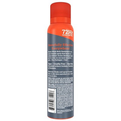 Mando Whole Body Men's Invisible Spray Deodorant Mt Fuji - Aluminum-Free 3.6oz: Citrus, Fresh, Woodsy Scent