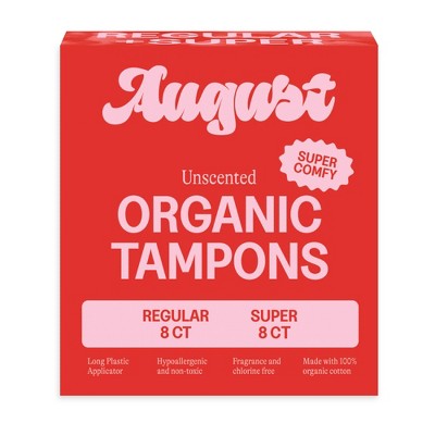Its August Organic Regular and Super Tampons - 16pk