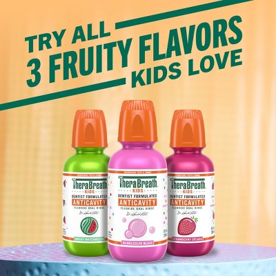 TheraBreath Kids Bubble Gum Mouthwash - 10oz