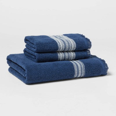 2pk Americana Striped Hand Towels Blue - Threshold