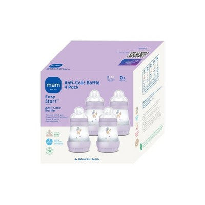 MAM Easy Start Anti-Colic Baby Bottle - Purple - 5oz/4pk