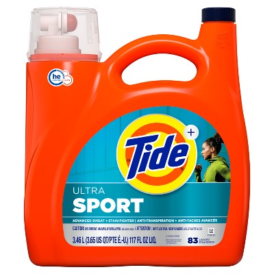 Tide Ultra Sport HE Deep Cleaning Concentrated Liquid Laundry Detergent 83 Loads - 117 fl oz