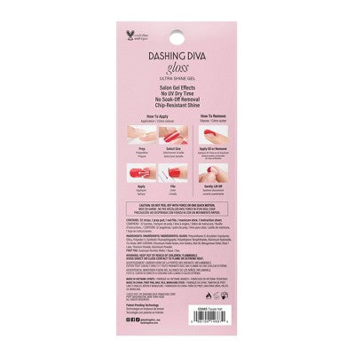 Dashing Diva Gloss Nail Art - Flamingo Feathers - 32ct