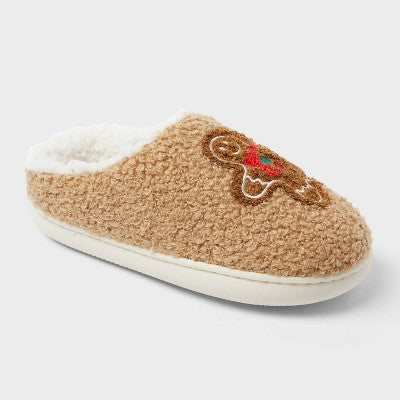 Kids' Gingerbread Scuff Slippers - Wondershop Camel 6-7