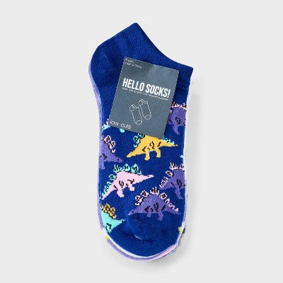 Women's Dinosaur 6pk Low Cut Socks - Assorted Colors 4-10