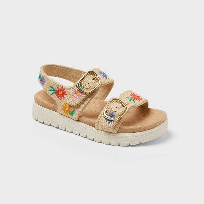 Toddler Girls Sequerah Footbed Sandals - Cat & Jack Multicolor 8T