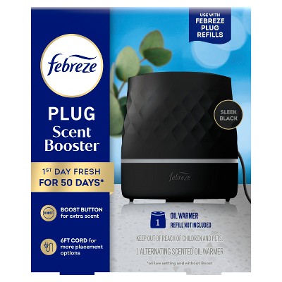 Febreze Black Plug Scent Booster Oil Diffuser Air Freshener Holder Unscented