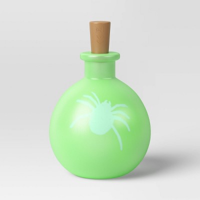 Lit Plastic Bottle Spider Figurine - Hyde and EEK! Boutique Neon Green