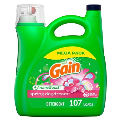 Gain + Aroma Boost Spring Daydream Scent HE Compatible Liquid Laundry Detergent - 154 fl oz