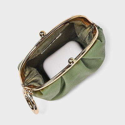 Mini Kiss Lock Pouch Bag Charm - A New Day Olive Green