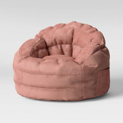 Settle In Kids' Bean Bag Chair Rose - Pillowfort: Toddler Seat, Indoor Use, Polystyrene Beads, Handle & Pocket (LOCAL PICKUP ONLY)