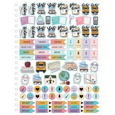 Designer Greetings 2025 - 2026 Weekly/Monthly 9"x11" Teacher Planner Flowers, Teacher Supplies