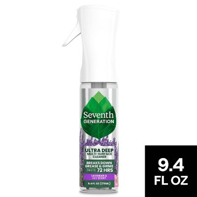 Seventh Generation Lavender Ultra Deep Multi Surface All Purpose Cleaners - 9.4 fl oz: Spray Bottle, Liquid Cleaner, Mirrors & Countertops