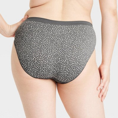 Women's 6pk Seamless Hipster Underwear - Auden Assorted Color M: Solid & Stripe Knit, Pull-On, Medium