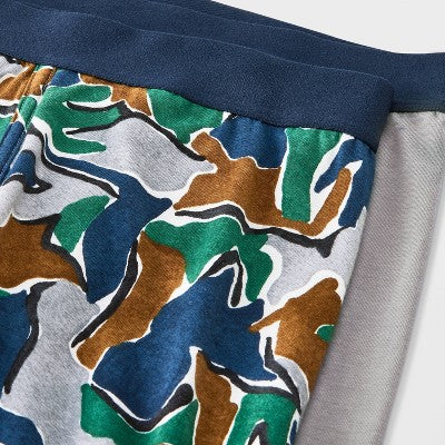 Men's Boxer Briefs 2pk - Goodfellow & Co Gray L: Cotton Blend, Mid Rise, Pull-On, Solid & Camouflage Patterns